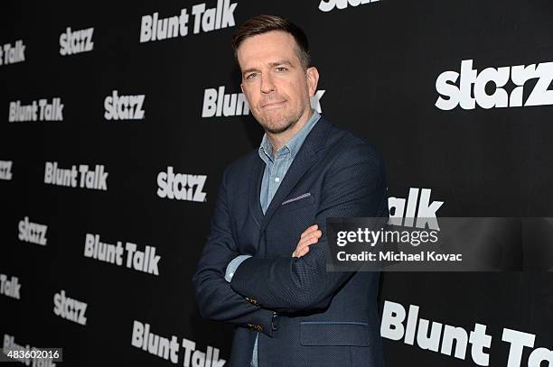 Actor Ed Helms attends the STARZ' "Blunt Talk" series premiere on August 10, 2015 in Los Angeles, California.
