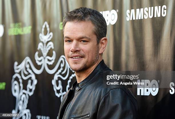 Actor Matt Damon attends the Project Greenlight Season 4 Winning Film premiere "The Leisure Class" presented by Matt Damon, Ben Affleck, Adaptive...