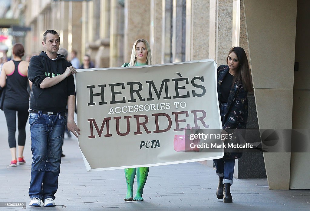 Rochelle Relf walks towards a Hermes store on August 11, 2015 in News  Photo - Getty Images