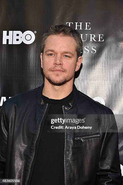 Matt Damon attends the Adaptive Studios and HBO present The Project Greenlight Season 4 Winning Film "The Leisure Class" at The Theatre At The Ace...