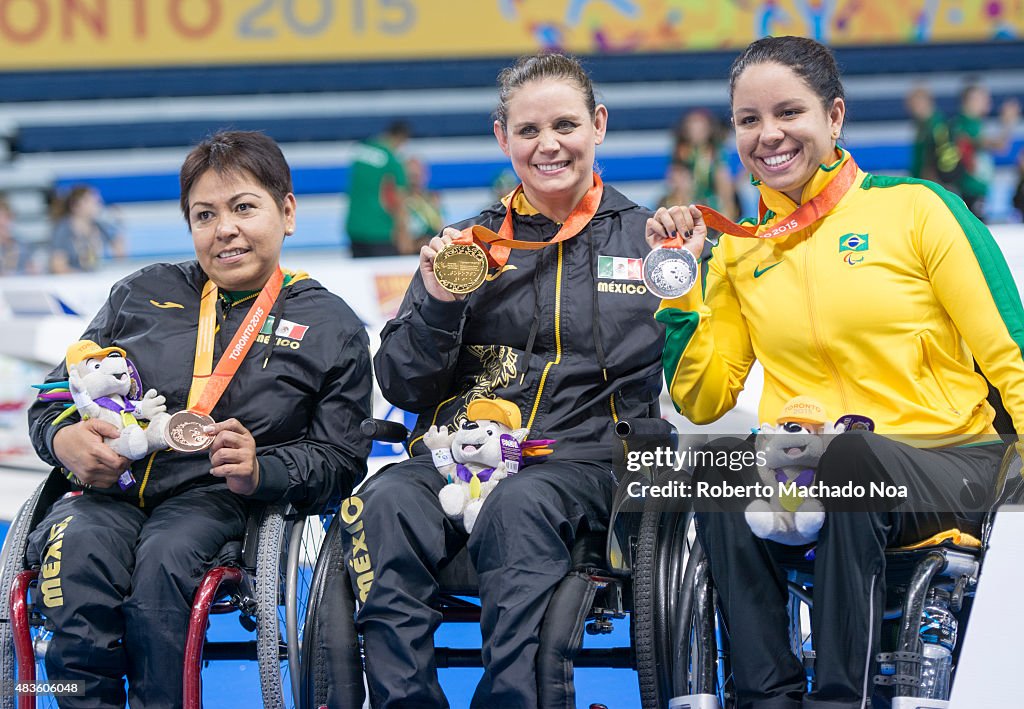 Nely Miranda (Center) wins gold medal and sets new world...