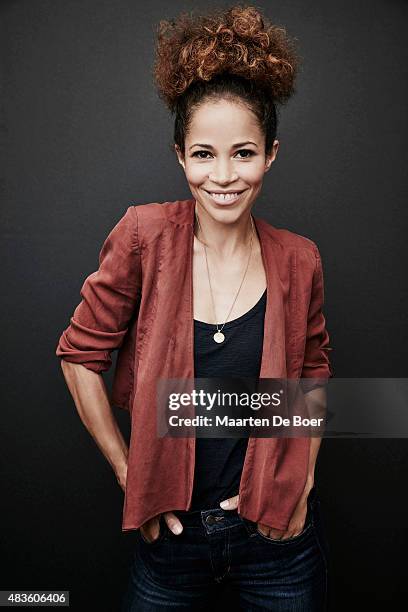 Actress Sherri Saum from ABC Family's 'The Fosters' poses poses in the Getty Images Portrait Studio powered by Samsung Galaxy at the 2015 Summer...