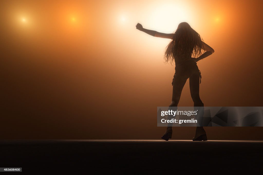 Female singer on the stage