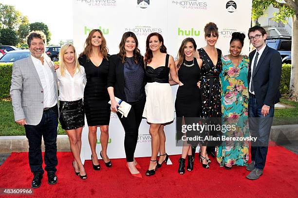 Executive producer Jonathan Stern, actors Angela Kinsey, Andrea Savage, Casey Wilson, Dannah Phirman, Danielle Schneider, Erinn Hayes, Tymberlee Hill...