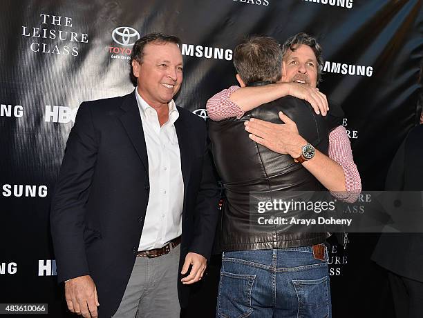 Bobby Farrelly, Matt Damon and Peter Farrelly attend the Adaptive Studios and HBO present The Project Greenlight Season 4 Winning Film "The Leisure...