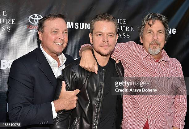 Bobby Farrelly, Matt Damon and Peter Farrelly attend the Adaptive Studios and HBO present The Project Greenlight Season 4 Winning Film "The Leisure...
