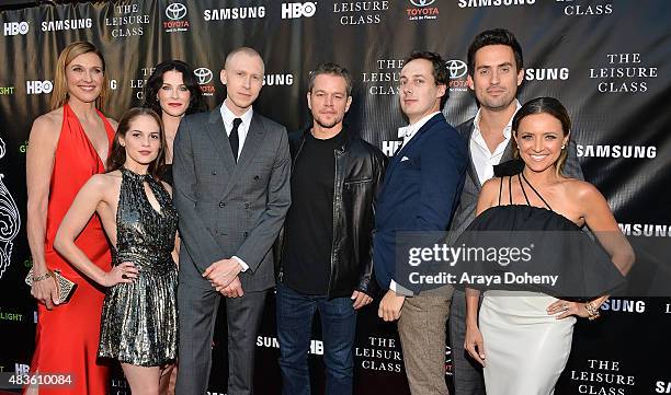 Matt Damon with the cast of 'The Leisure Class' attend the Adaptive Studios and HBO present The Project Greenlight Season 4 Winning Film "The Leisure...