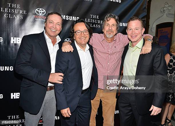 Bobby Farrelly, Len Amato, Peter Farrelly and Perrin Chiles attend the Adaptive Studios and HBO present The Project Greenlight Season 4 Winning Film...