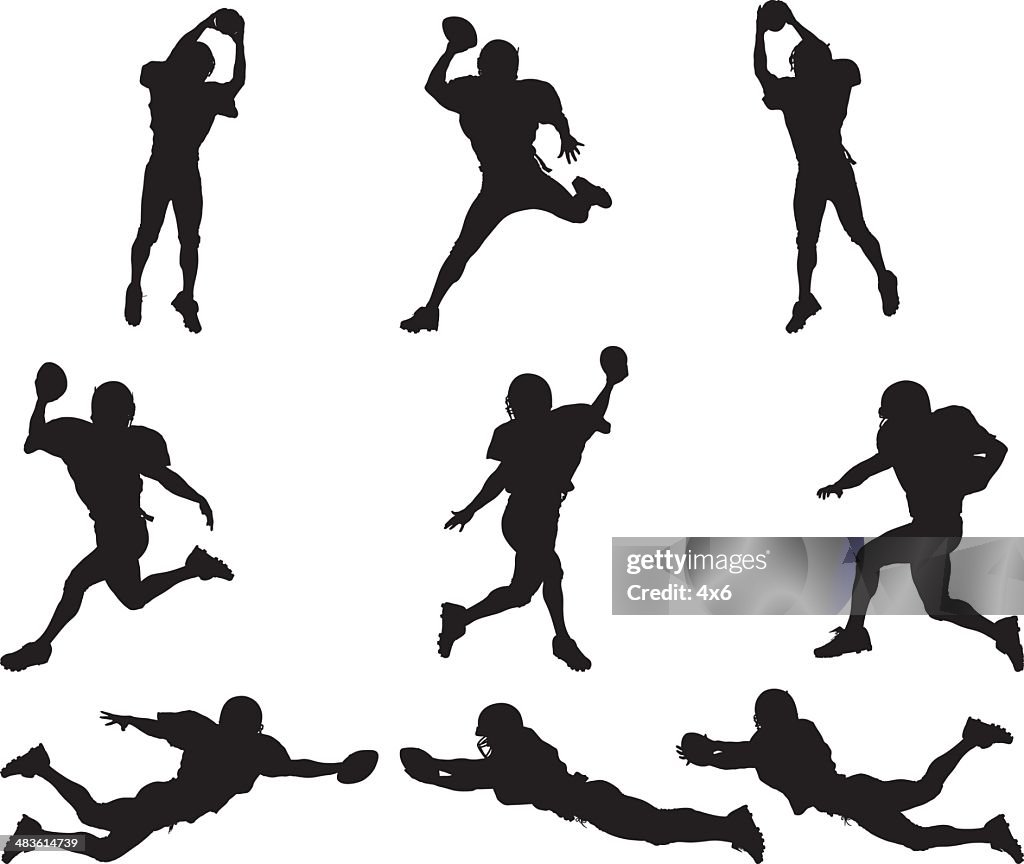 All star siluetas de imágenes de jugador de fútbol