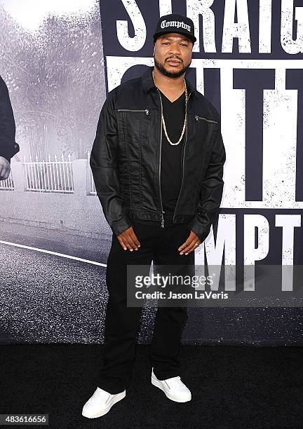 Xzibit attends the premiere of "Straight Outta Compton" at Microsoft Theater on August 10, 2015 in Los Angeles, California.