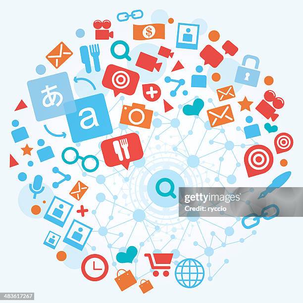 internet icon bubble - language translator stock illustrations