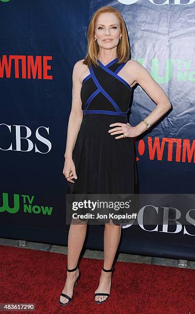 Actress Marg Helgenberger arrives at CBS, CW And Showtime 2015 Summer TCA Party at Pacific Design Center on August 10, 2015 in West Hollywood,...