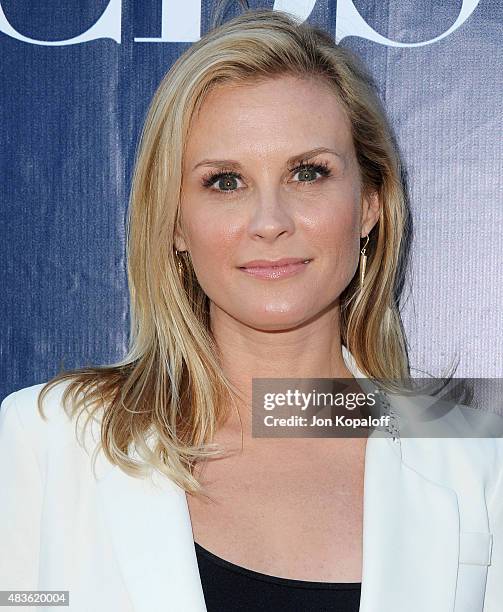 Actress Bonnie Somerville arrives at CBS, CW And Showtime 2015 Summer TCA Party at Pacific Design Center on August 10, 2015 in West Hollywood,...