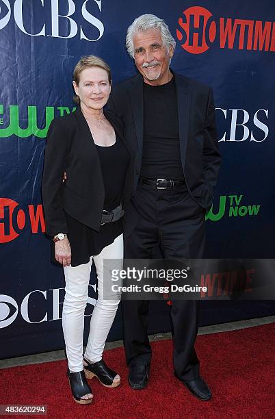 Actors James Brolin and Dianne Wiest arrive at the CBS, CW And Showtime 2015 Summer TCA Party at Pacific Design Center on August 10, 2015 in West...
