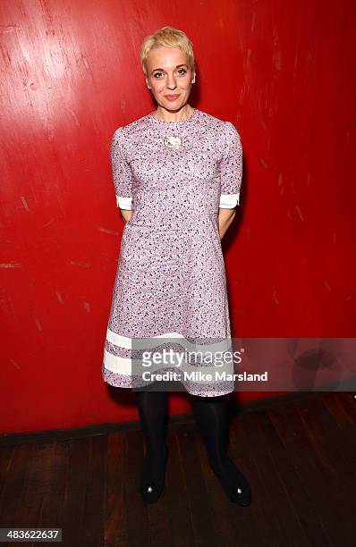 Amanda Abbington attends the press night of 'Birdland' at Royal Court Theatre on April 9, 2014 in London, England.