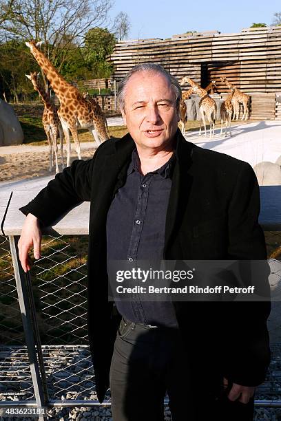 Director Patrick Braoude attends the Private visit of the Zoological Park of Paris due to reopen on April 12. On April 9, 2014 in Paris, France.