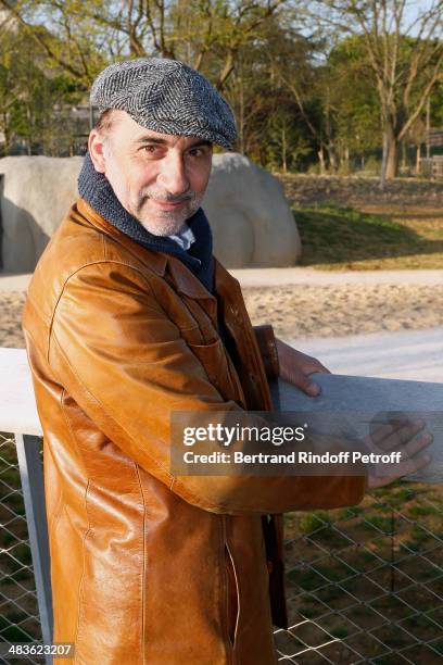 Actor Antoine Dulery attends the Private visit of the Zoological Park of Paris due to reopen on April 12. On April 9, 2014 in Paris, France.