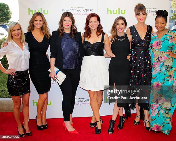 Angela Kinsey, Andrea Savage, Casey Wilson, Dannah Phirman, Danielle Schneider, Erinn Hayes and Tymberlee Hill attend the screening of "The Hotwives...