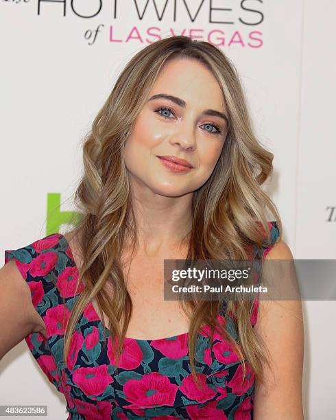 Actress Hannah Kasulka attends the screening of "The Hotwives Of Las Vegas" at Sherry Lansing Theatre at Paramount Studios on August 10, 2015 in Los...