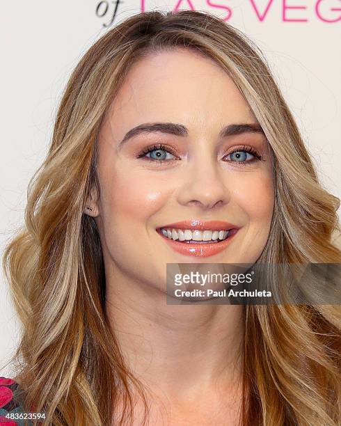 Actress Hannah Kasulka attends the screening of "The Hotwives Of Las Vegas" at Sherry Lansing Theatre at Paramount Studios on August 10, 2015 in Los...