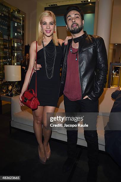 Clizia Incorvaia and Francesco Sarcina attend Trussardi Party during Milan Design Week 2014 on April 9, 2014 in Milan, Italy.