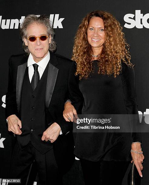 Richard Lewis and Joyce Lapinsky attend the premiere of STARZ 'Blunt Talk' at DGA Theater on August 10, 2015 in Los Angeles, California.