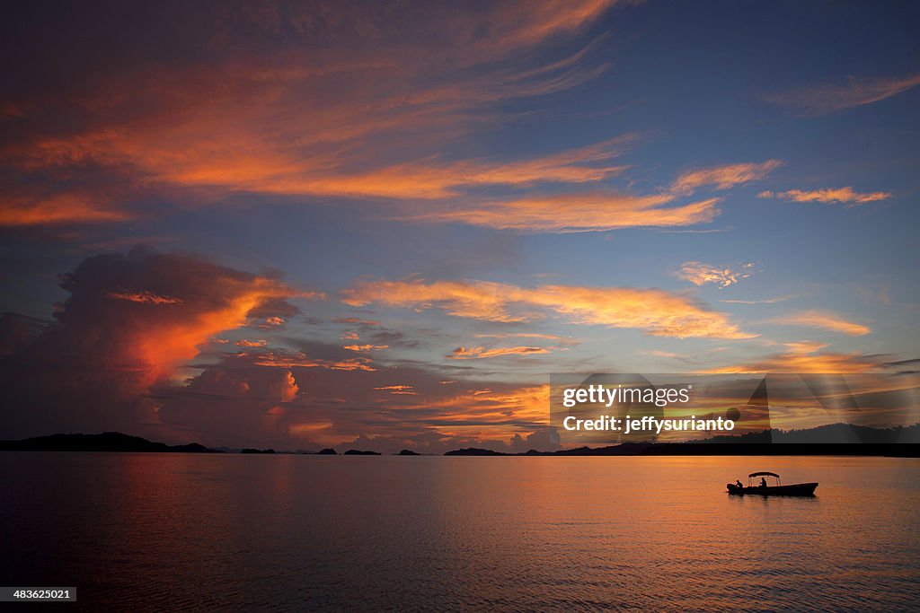 Indonesia, West Papua, Pulau Misool, Misool Island, Evening Calm