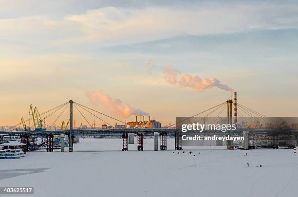 ucraina, kiev, industriale vista - zona industriale foto e immagini stock