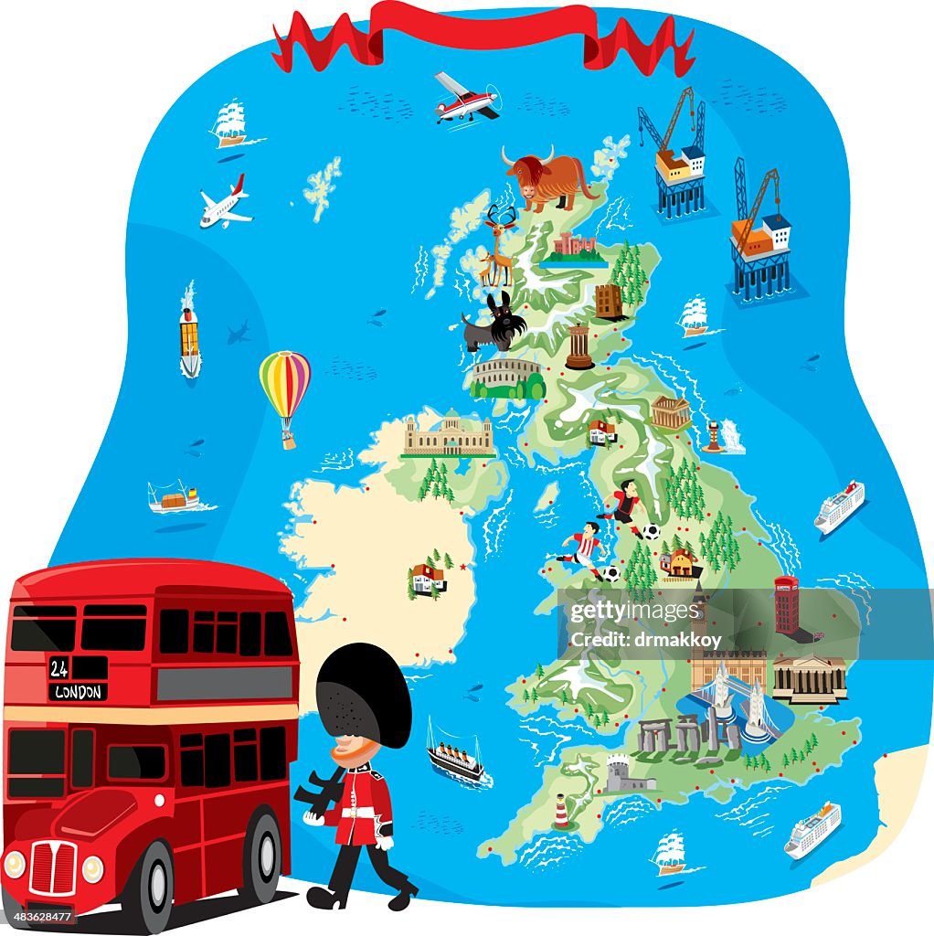Desenho Mapa do Reino Unido