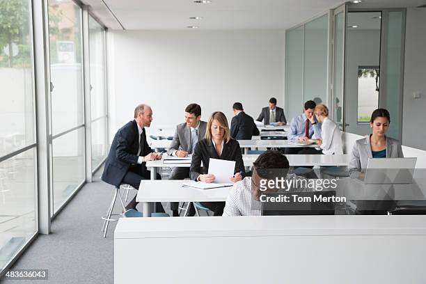 businesspeople working in corporate training facility - corporate training bildbanksfoton och bilder