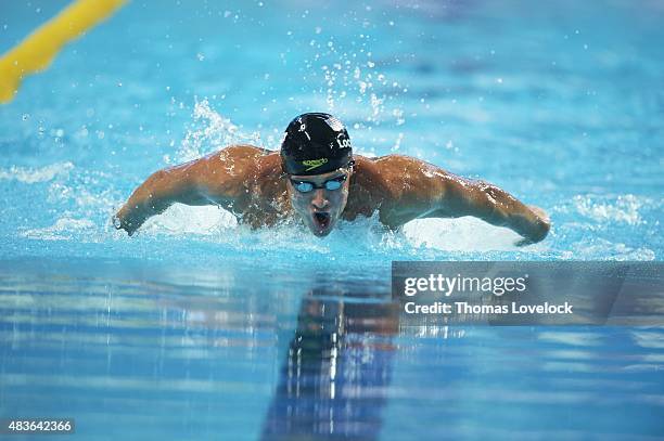 16th FINA World Championships: USA Ryan Lochte in action during Men's 200M Individual Medley Semifinal at Kazan Arena. Kazan, Russia 8/5/2015 CREDIT:...