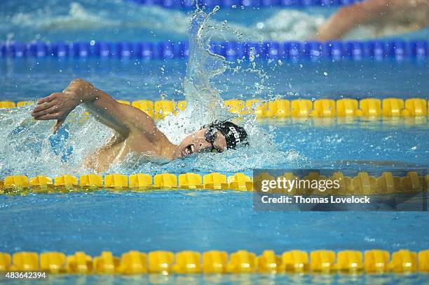 16th FINA World Championships: USA Connor Jaeger in action during Men's 800M Freestyle Final at Kazan Arena. Kazan, Russia 8/5/2015 CREDIT: Thomas...