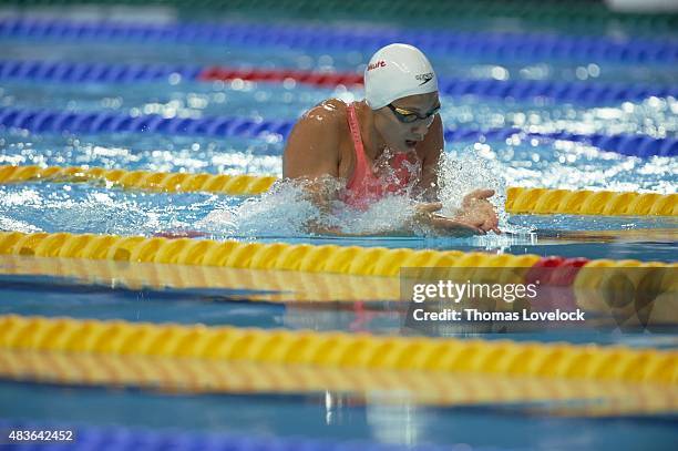 16th FINA World Championships: USA Micah Lawrence in action during Women's 200M Breaststroke Semifinal at Kazan Arena. Kazan, Russia 8/6/2015 CREDIT:...