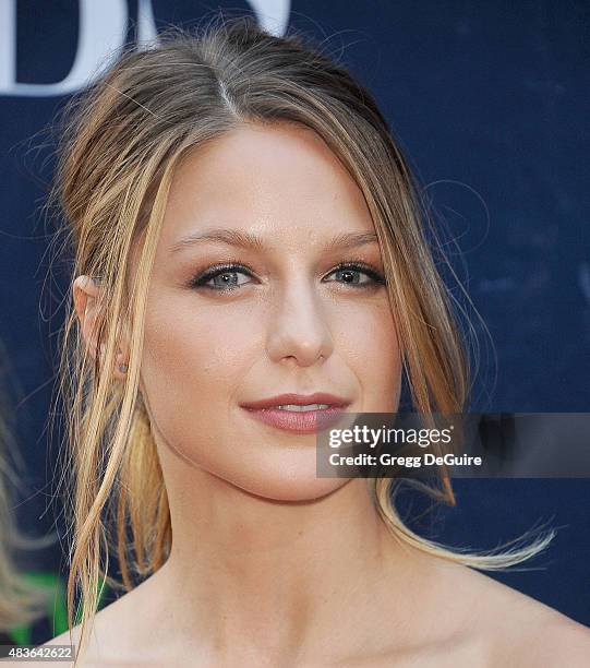 Actress Melissa Benoist arrives at the CBS, CW And Showtime 2015 Summer TCA Party at Pacific Design Center on August 10, 2015 in West Hollywood,...