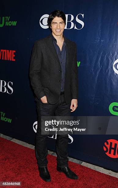 Actor Brandon Routh arrives at the CBS, CW And Showtime 2015 Summer TCA Party at Pacific Design Center on August 10, 2015 in West Hollywood,...