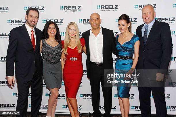 Senior Vice President of Advertising Sales at Reelz Bill Rosolie, Dominique Pinassi, Aria Johnson, Yossi Dina, and Cory Oliver of Beverly Hills Pawn,...
