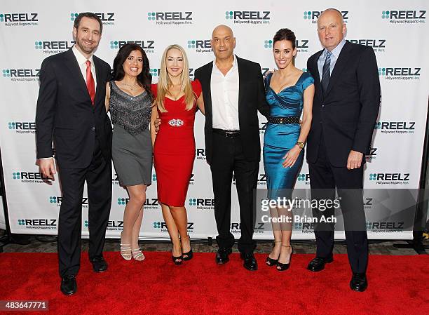 Senior Vice President of Advertising Sales at Reelz Bill Rosolie, Dominique Pinassi, Aria Johnson, Yossi Dina, and Cory Oliver of Beverly Hills Pawn,...