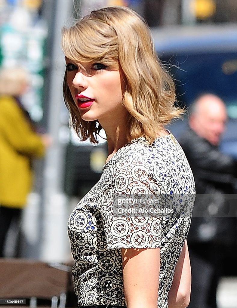 Celebrity Sightings In New York City - April 09, 2014