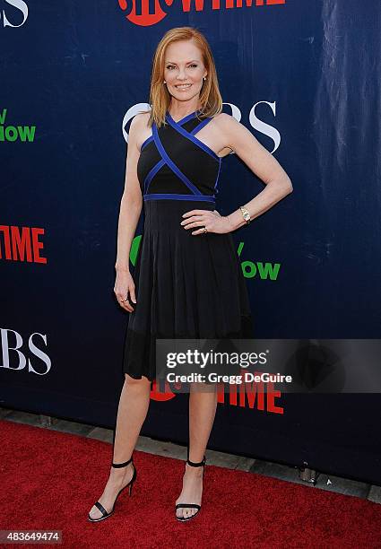 Actress Marg Helgenberger arrives at the CBS, CW And Showtime 2015 Summer TCA Party at Pacific Design Center on August 10, 2015 in West Hollywood,...