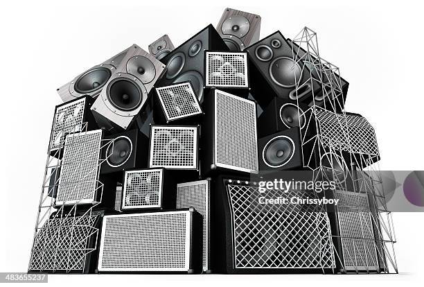 speaker stack - loudspeaker stock pictures, royalty-free photos & images