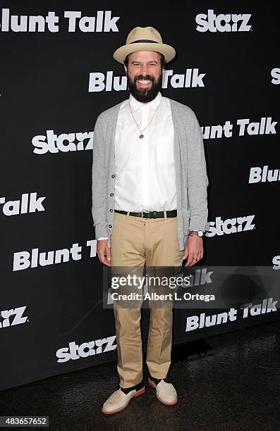 Actor Brett Gelman arrives for the Premiere Of STARZ "Blunt Talk" held at DGA Theater on August 10, 2015 in Los Angeles, California.