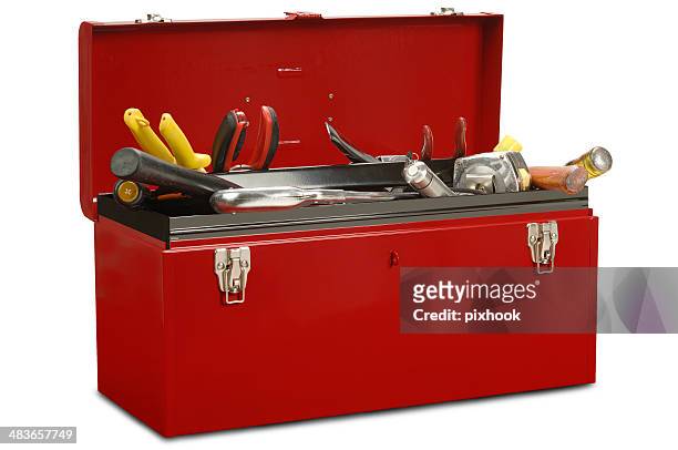 caixa de ferramentas com ferramentas - toolbox - fotografias e filmes do acervo