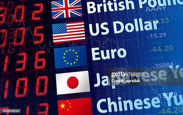 世界通貨レート - ドル記号 ストックフォトと画像