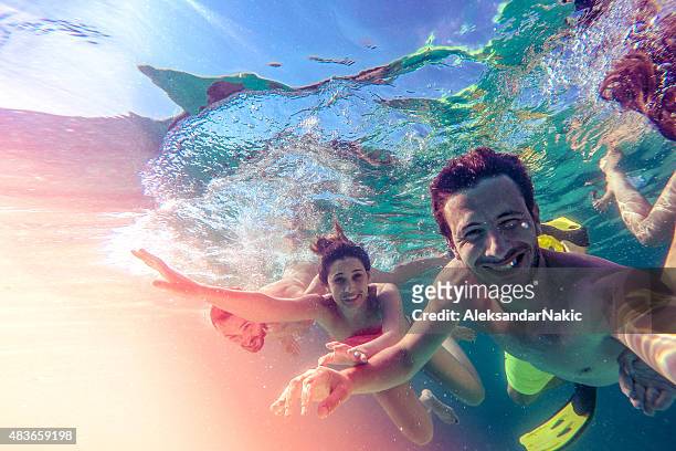 underwater selfie - greece sea stock pictures, royalty-free photos & images