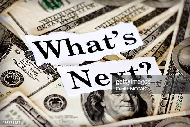 what's next - us currency stockfoto's en -beelden