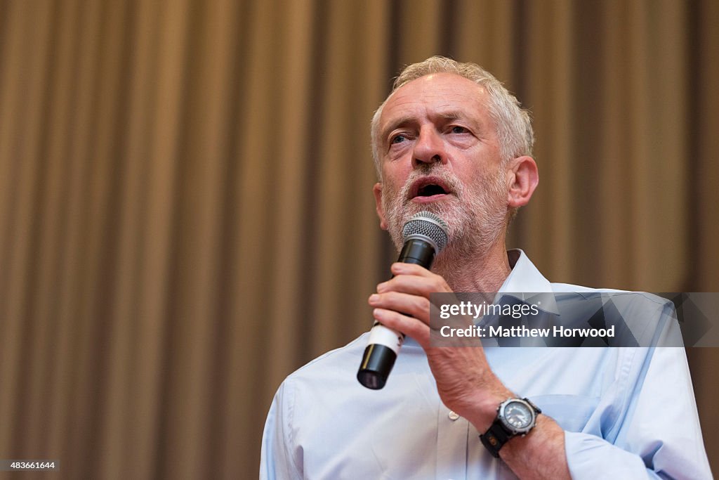 Labour Leadership Candidate Jeremy Corbyn Continues His Welsh Tour