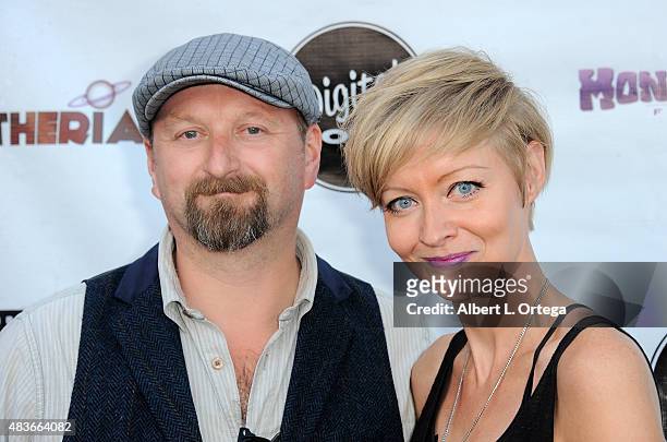 Directors Neil Marshall and Axelle Carolyn arrive for the Etheria Film Night 2015 held at American Cinematheque's Egyptian Theatre on June 13, 2015...