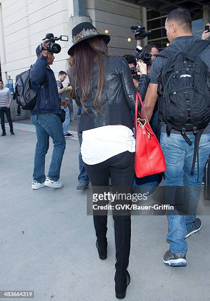 Selena Gomez is seen at Los Angeles International Airport on February 15, 2013 in Los Angeles, California.