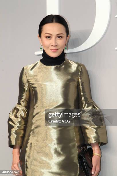 Carina Lau attends Dior Haute Couture press conference on April 9, 2014 in Hong Kong, China.