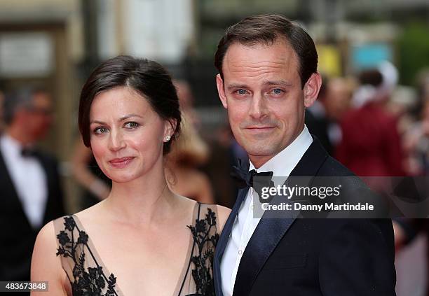 Rebecca Night and Harry Hadden-Paton attends as BAFTA celebrate "Downton Abbey" at Richmond Theatre on August 11, 2015 in Richmond, England.